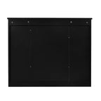 35'' x 28'' Wall Mounted Bathroom Storage Cabinet, Modern Bathroom Wall Cabinet with Mirror, Mirror Cabinet with 6 Open Shelves, Black