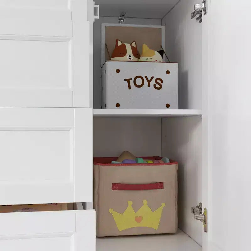 White Changing Table Dresser Spacious Nursery Organizer with Drawers & Cabinets for Diapers, Clothes & Toys