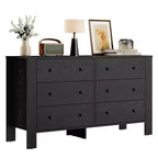 6 Drawer Dresser for Bedroom, Modern Double Dresser Organizer with Storage Drawers, Wooden Chests of Drawers for Bedroom, Entryway, Hallway, Office