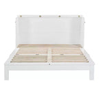 Modern Queen Rattan Murphy Bed with Large Drawer for Living Room and Guest Room