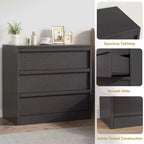 30 3-Drawer Tall Nightstand - Modern Bedside Table & End Table with Large Storage and Anti-Tip Kit for Bedroom & Living Room
