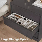 30 3-Drawer Tall Nightstand - Modern Bedside Table & End Table with Large Storage and Anti-Tip Kit for Bedroom & Living Room