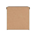 Two Drawer Nightstand, Light Brown Rustic Wood Look with USB Charging