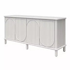Rustic Wood Sideboard Cabinet with Adjustable Shelves