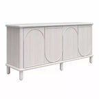 Rustic Wood Sideboard Cabinet with Adjustable Shelves