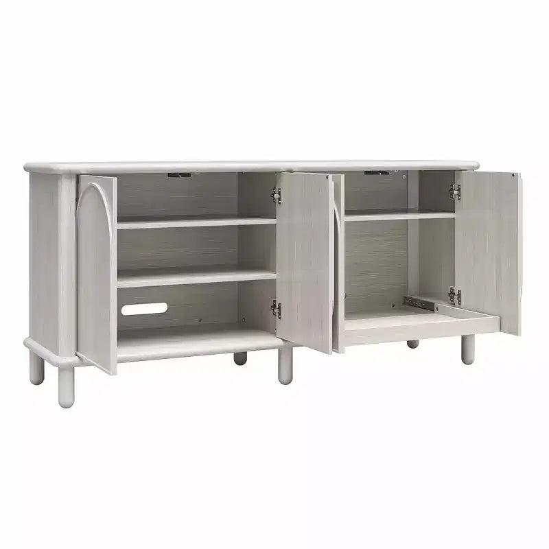 Rustic Wood Sideboard Cabinet with Adjustable Shelves