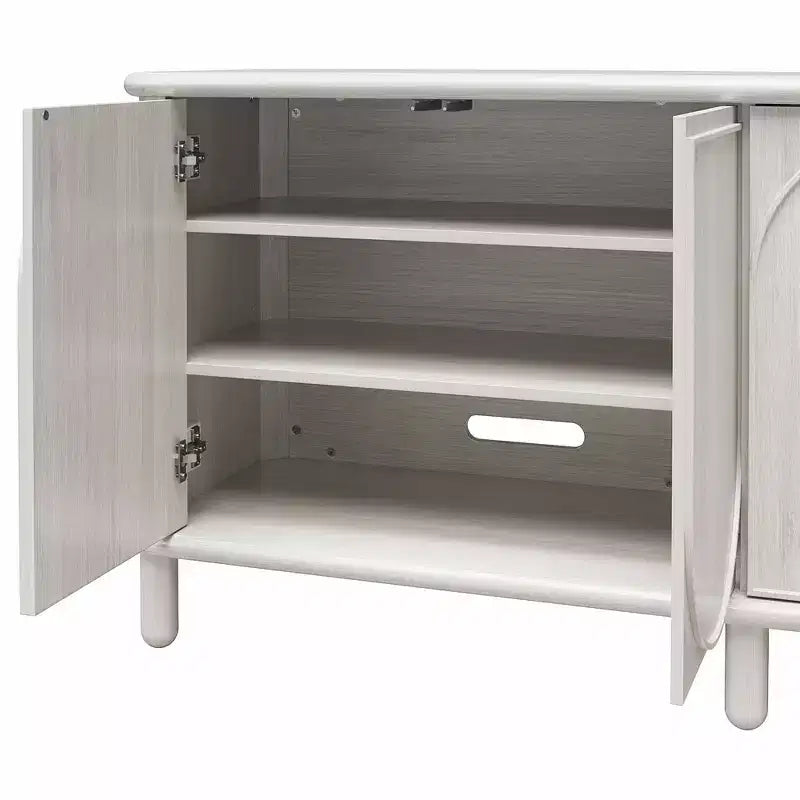 Rustic Wood Sideboard Cabinet with Adjustable Shelves