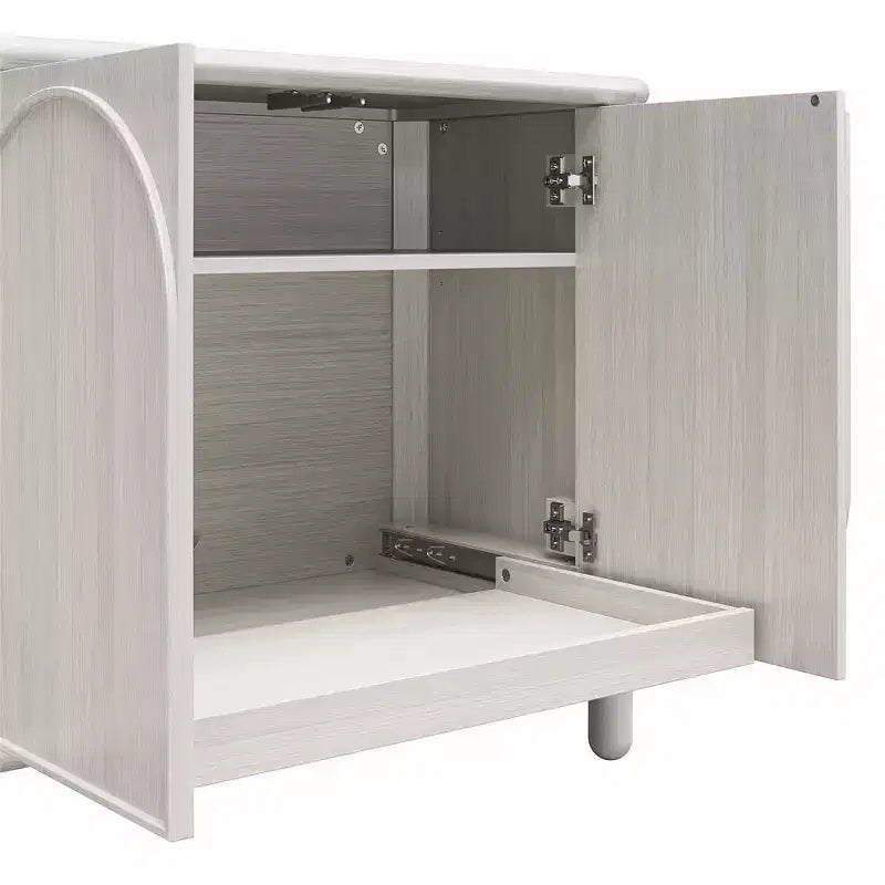 Rustic Wood Sideboard Cabinet with Adjustable Shelves